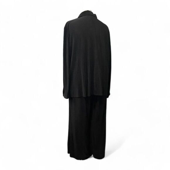 Nine.Eight Plisse Pleat Shirt and Pants Set, Black. Size 3X NEW! - Picture 5 of 10